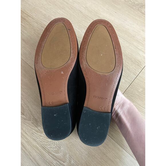Vionic Willa loafers women’s size 6 black suede leather slip on comfort basic - Picture 6 of 7